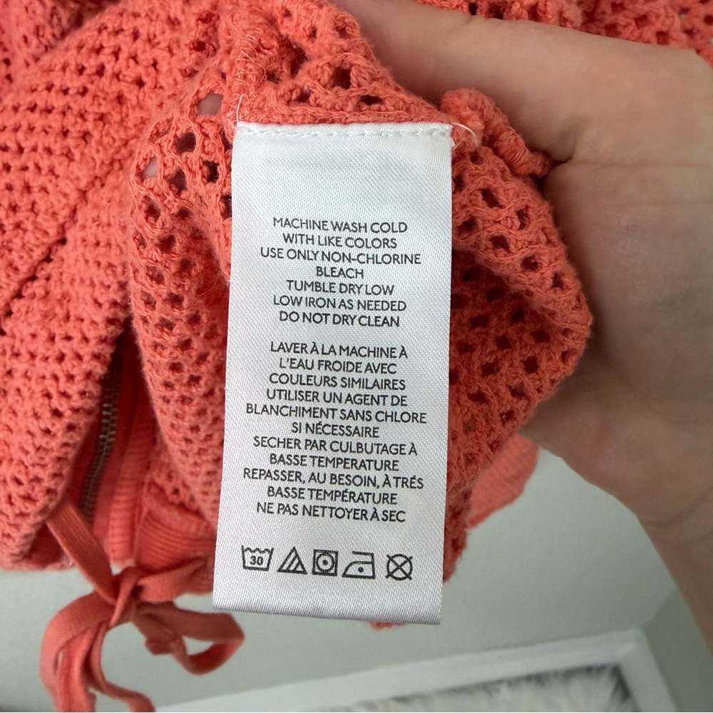 BDG Urban outfitters Orange Boardwalk Mesh Full Zip Hoodie Sweatshirt - Picture 5 of 9